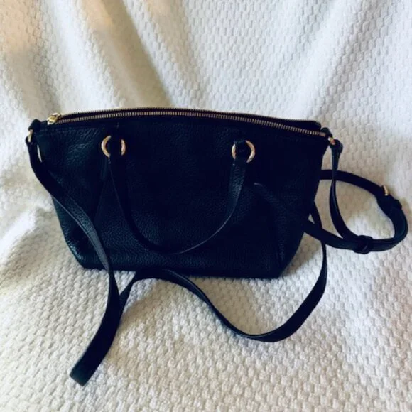 Coach Kelsey Satchel Black Pebbled Leather Gold HW NWOT Pristine w Strap - Picture 7 of 9